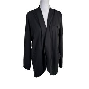 Mercer + Mettle Dark Gray Open Cardigan Top Long Sleeve Medium Business Casual